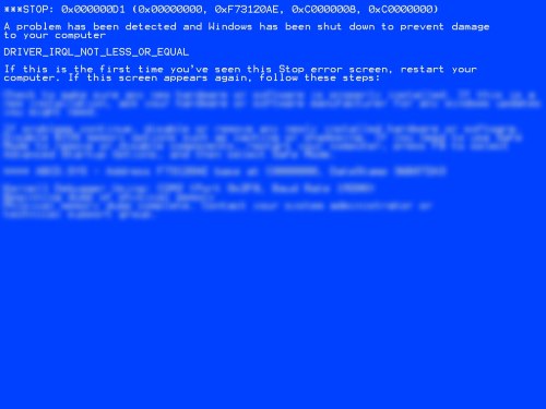 blue screen of death