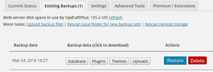 existing-backups