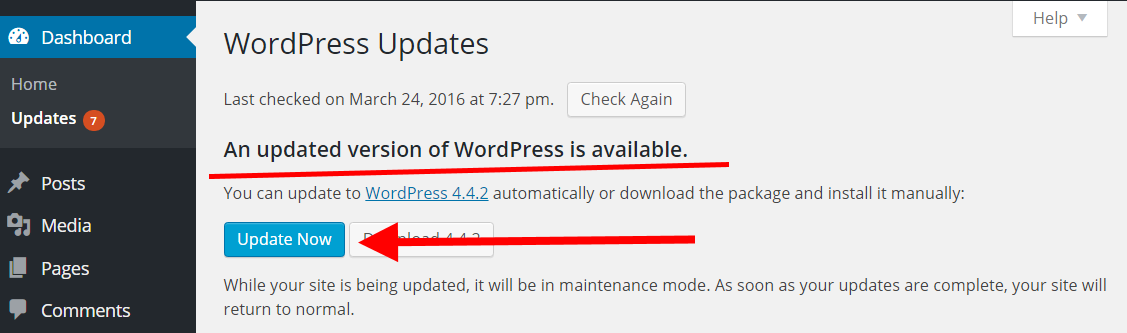 wordpress-update