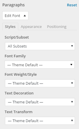 font-options