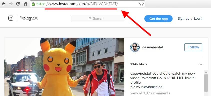 integrate wordpress with instagram through instagram url - follow on instagram url