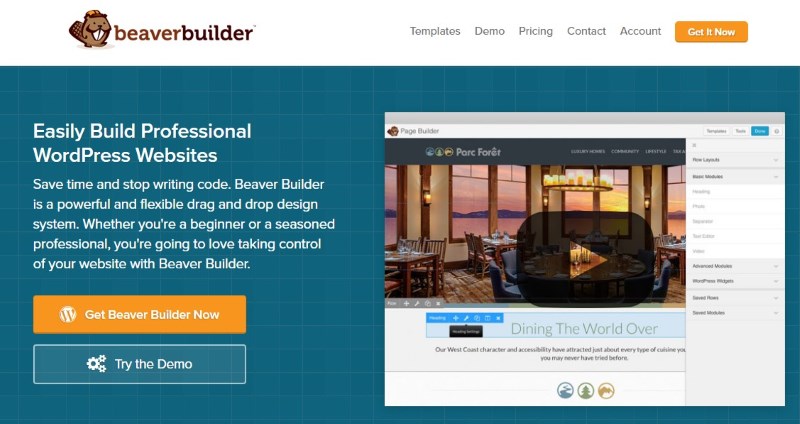 Drag-and-drop content builder plugins (premium): Beaver Builder