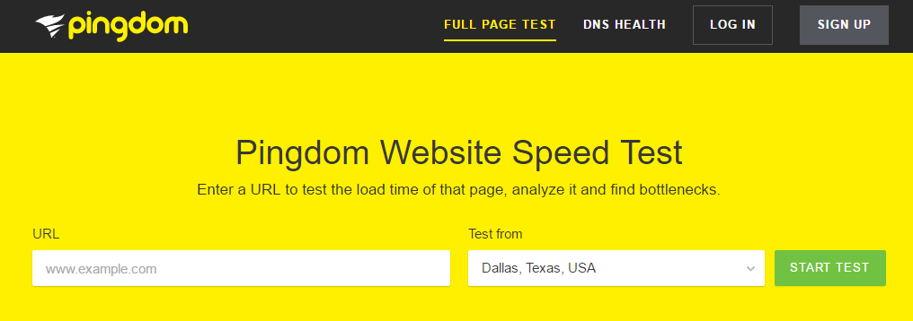 Tools to test WordPress site performance: Pingdom